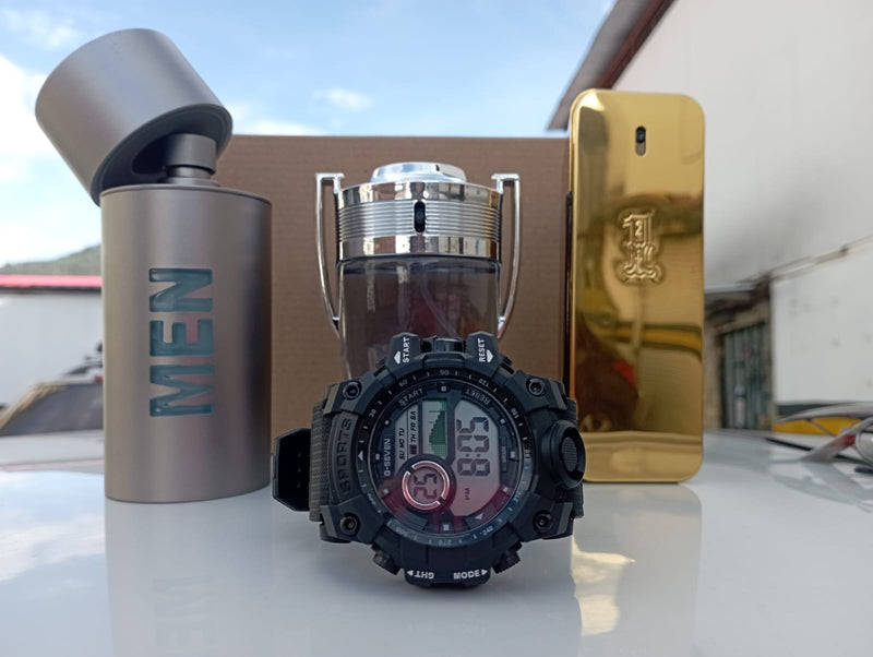 Kit 212 Men - Invictus - One Million + Reloj