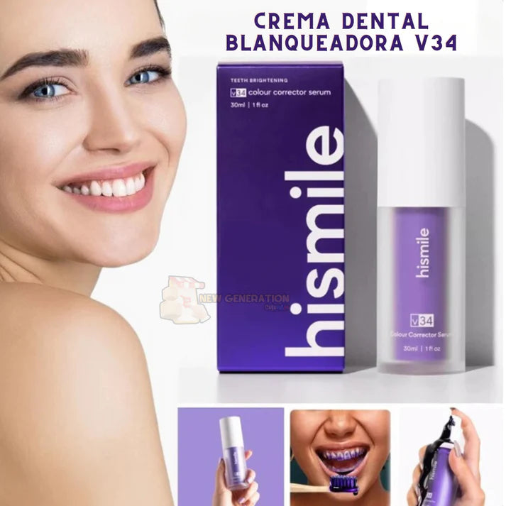 CREMA DENTAL BLANQUEADORA - HISMILE V34®️